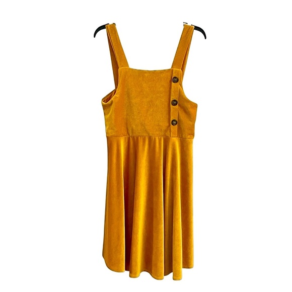 Knitworks XXL-plus gold mustard dress minimal 70s corduroy spring summer - Picture 1 of 13